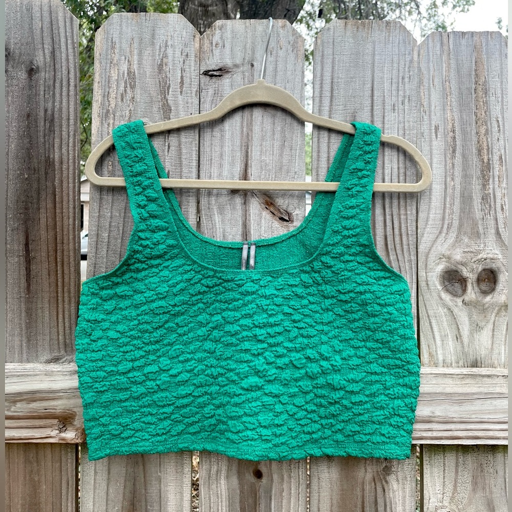 Anthropologie Textured Crop Top